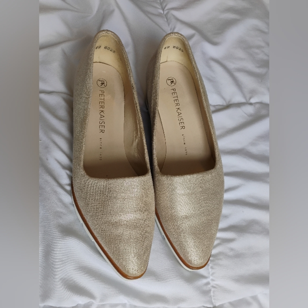 Peter Kaiser Women's Soft Gold Wedge Heels